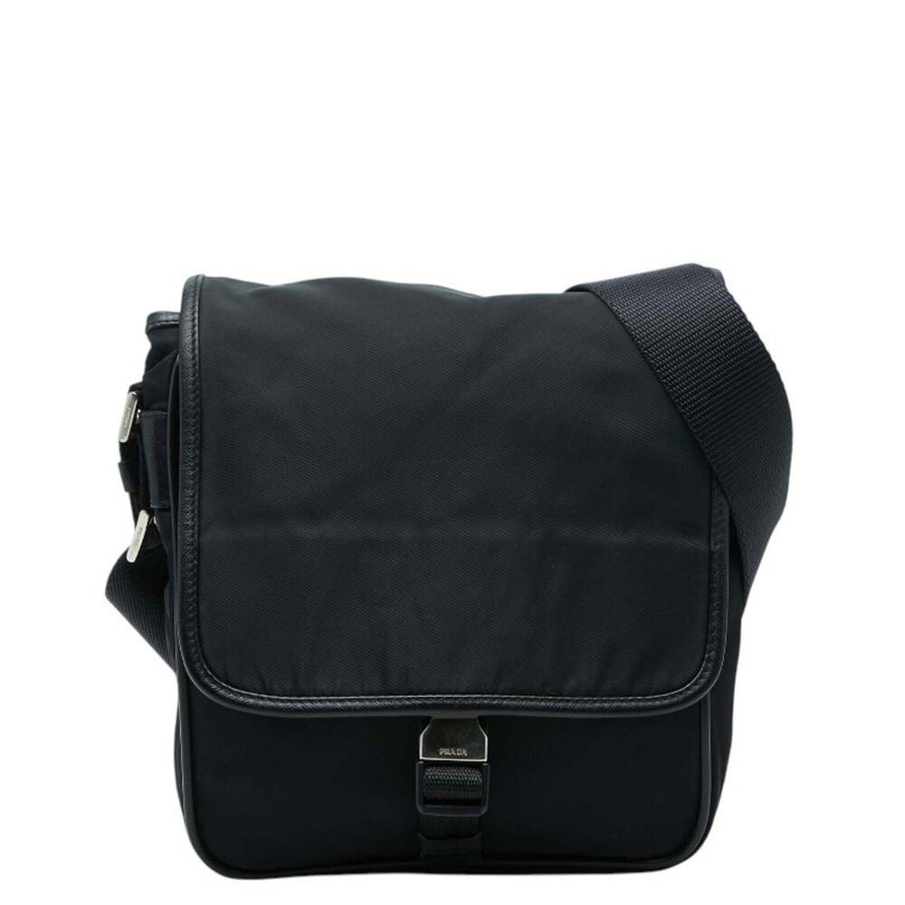 PRADA Black Leather Shoulder Bag - Picture 1 of 8